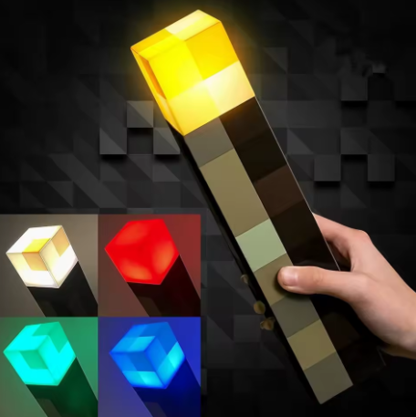 The PixelGlow Minecraft Torch Lamp
