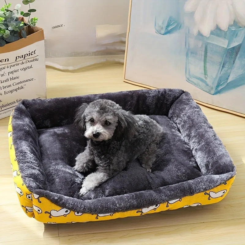 Cozy Patterned Pet Bed