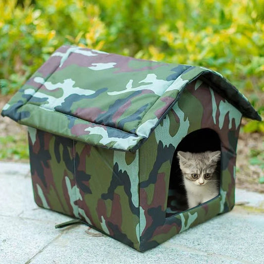 Camouflage outdoor pet house