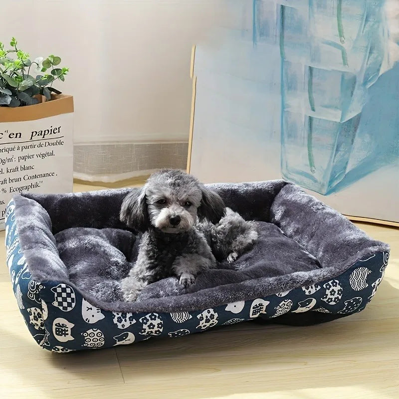 Cozy Patterned Pet Bed
