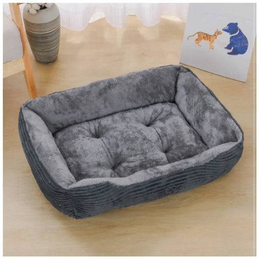 Corduroy Plush Pet Bed
