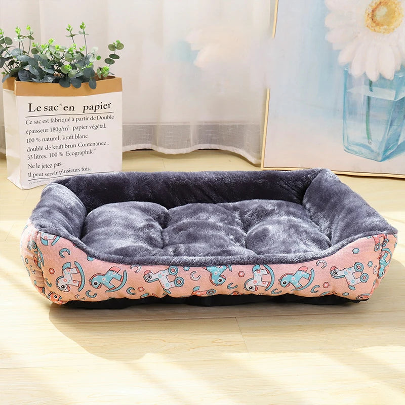 Cozy Patterned Pet Bed