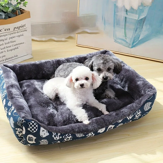 Cozy Patterned Pet Bed