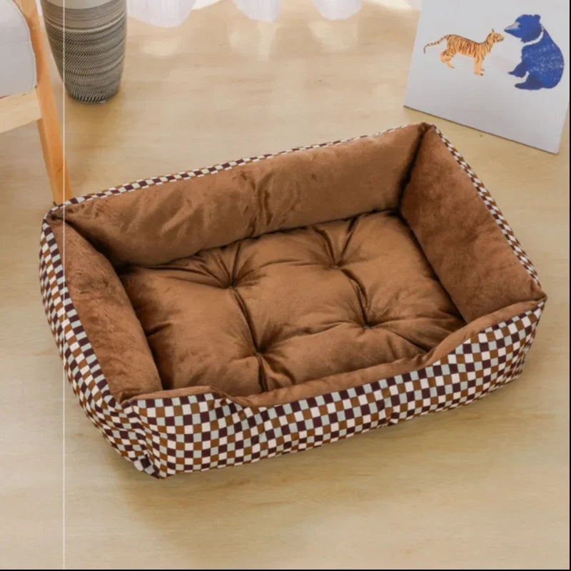 Corduroy Plush Pet Bed