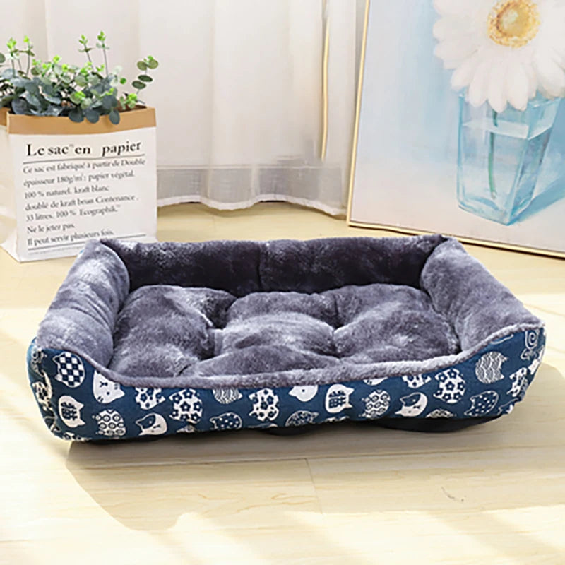 Cozy Patterned Pet Bed