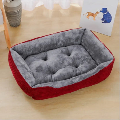 Corduroy Plush Pet Bed