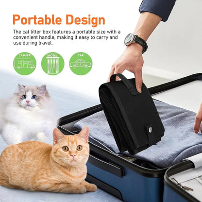 Portable litter box for cats